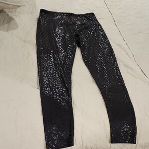 SO Black Patterned Sporty Leggings